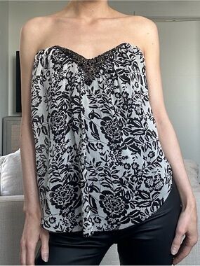 Vintage 2000s flowy corset strapless top